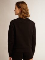 Black Athena Star Collection sweatshirt with tone-on-tone star on the front - Image 4