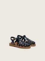 Junior Maxime sandals in navy-blue leather - Image 2