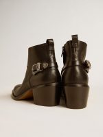 Patty ankle boots in black leather - Image 5