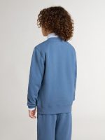 Kids' blue sweatshirt with white embossed patches - Image 4