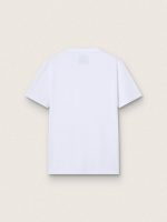 Women's white T-shirt with silver glitter star on the front - Image 2