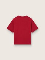 Kids' T-shirt in red cotton jersey with print - Image 2