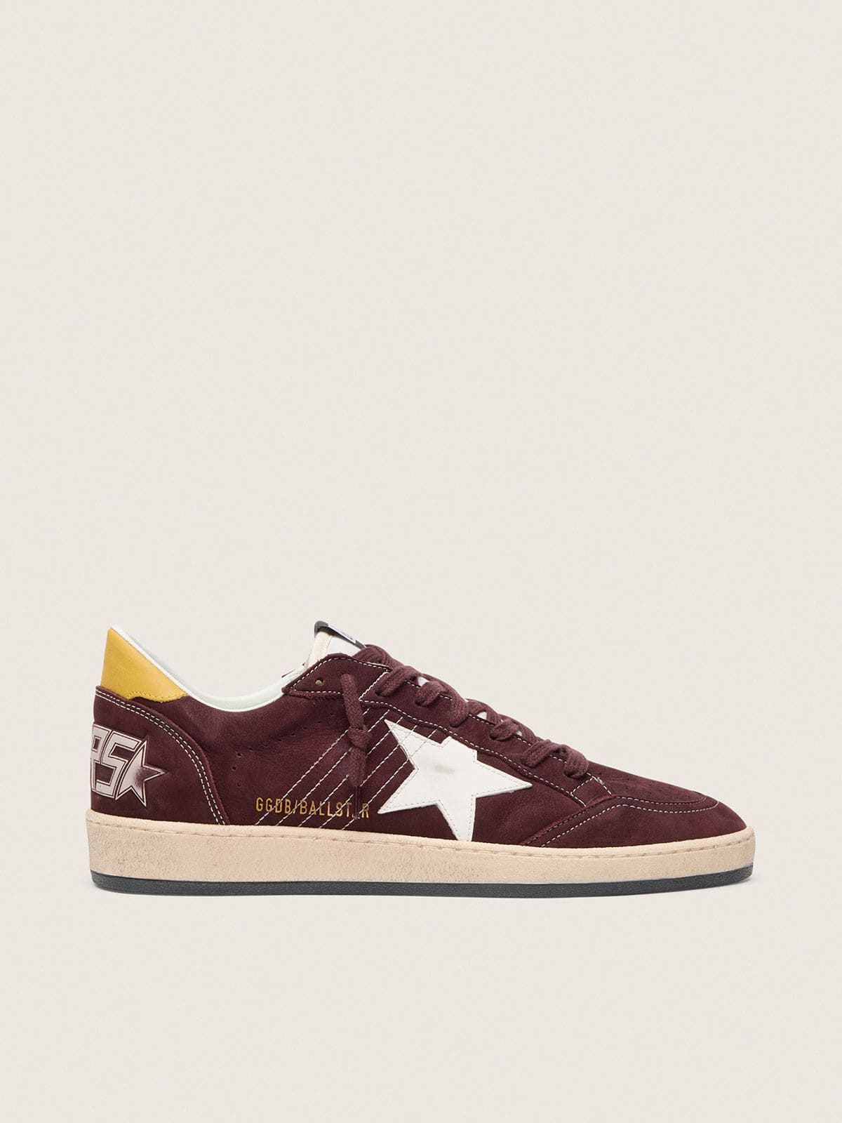8b0d7d37b1d248183a50d0590a7a0edcb8b8cb3a45cb604193c521fd1cd31ea1 Women's Ball Star in chocolate nubuck with leather star and heel tab - Image 1