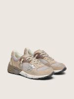 Women's Dad-Star in beige mesh and suede with silver leather star - Image 2
