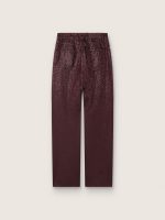 Women's jeans in burgundy denim with gradient crystals - Image 2