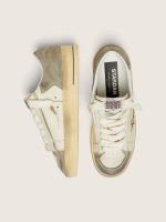 Women's Stardan LTD in suede and white nappa with gold star - Image 3