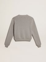 Women's round-neck sweater in gray cotton - Image 5