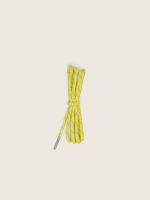Yellow hiking laces with gray details