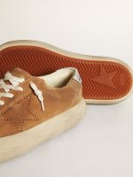 Women's Space-Star in tobacco-colored suede with perforated star - Image 4