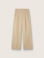 Women's wool gabardine pants in sand