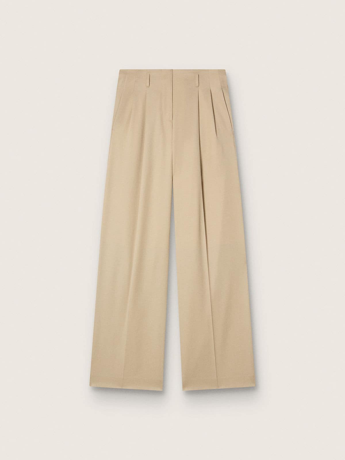 8cfe0d3d36b32c0326b2c67e5701e128fc482ea66ae86514d03c5301176c74a3 Women's wool gabardine pants in sand - Image 1