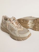 Men's Lightstar in dove-gray leather and mesh with beige TPU star - Image 4