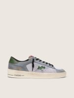 Men's Stardan in powder-blue suede with green leather star and heel tab