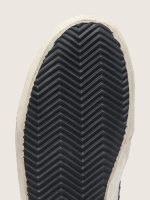 Women's Slide in black and silver glitter with leather star and metallic flash - Image 5