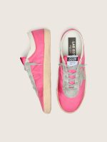 Men's Super-Star in neon pink nylon with light gray suede star - Image 3