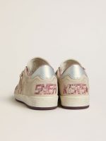Women's Ball Star LTD in pink and beige suede with pearl-gray leather heel tab - Image 4
