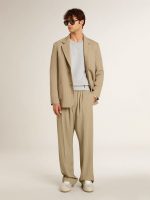 Men's travertine-colored joggers - Image 3