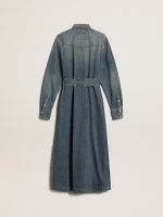 Women's shirt dress in denim with belt - Image 5