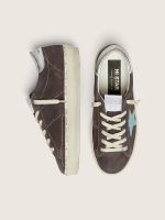 Women's Hi Star in dark gray suede with aqua-green star - Image 3