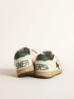 Junior Ball Star in white leather with green suede star - Image 4