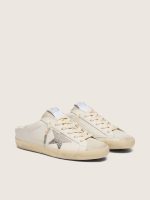 Women's Super-Star Sabots in white leather with Swarovski star - Image 2