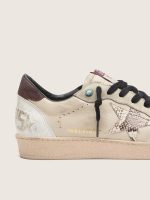 Men's Ball Star LTD in cream leather with snake-print star - Image 4