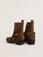 Low Debbie boots in dove-gray suede with removable buckle - Image 5