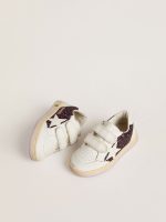 Teen Ball Star in purple glitter with white leather star and heel tab - Image 2