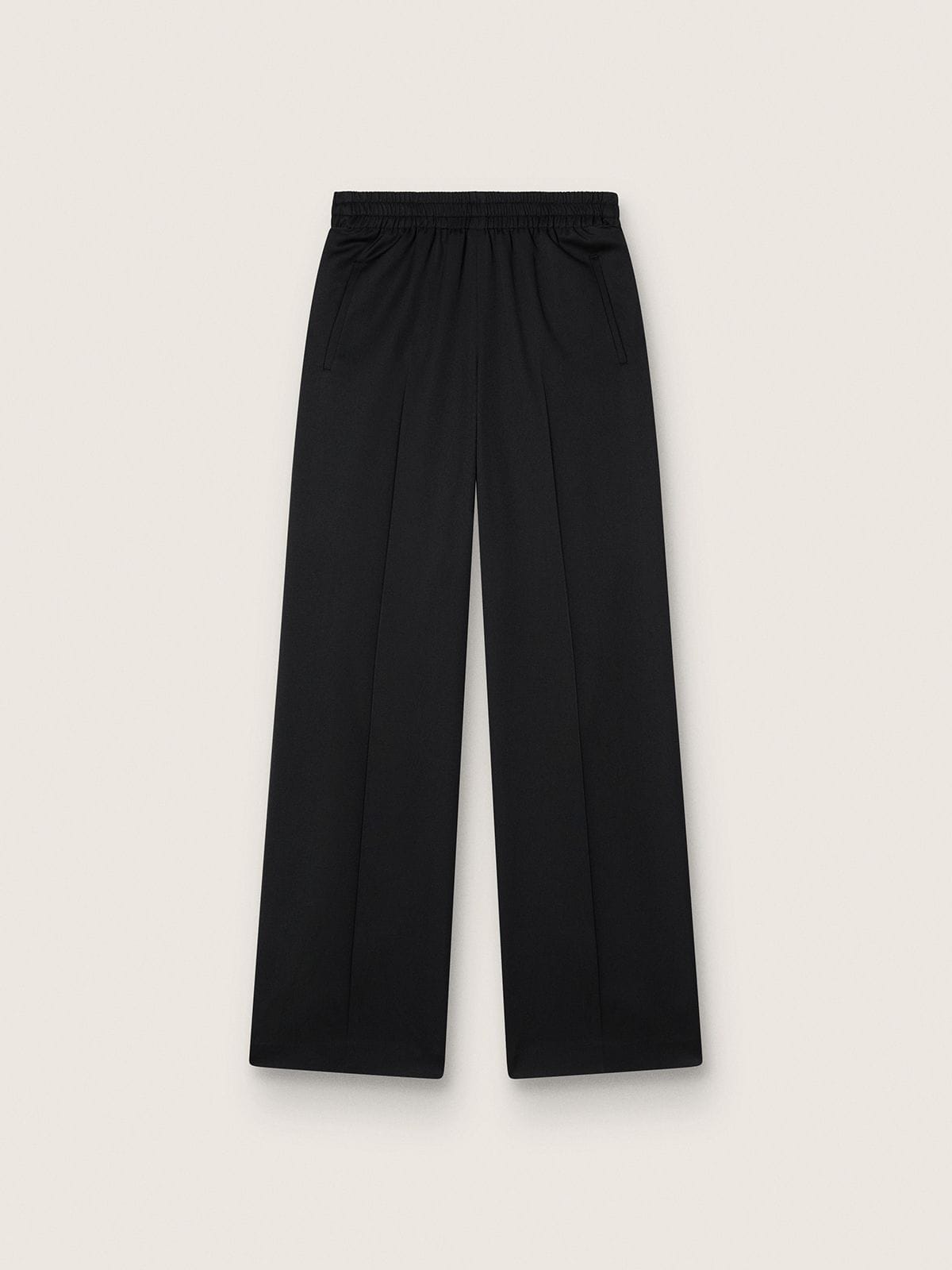 90c2a27da40986faf178d1fb3b4d616234b37c5d6b1bbf20cf7ce174b745ea61 Women's black lightweight wool joggers - Image 1