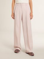 Women's pants in pink tailored wool fabric - Image 2