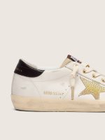 Women's Super-Star in white leather with gold Swarovski star - Image 4