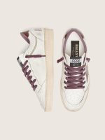 Women's Ball Star LTD in white leather with burgundy leather star - Image 3