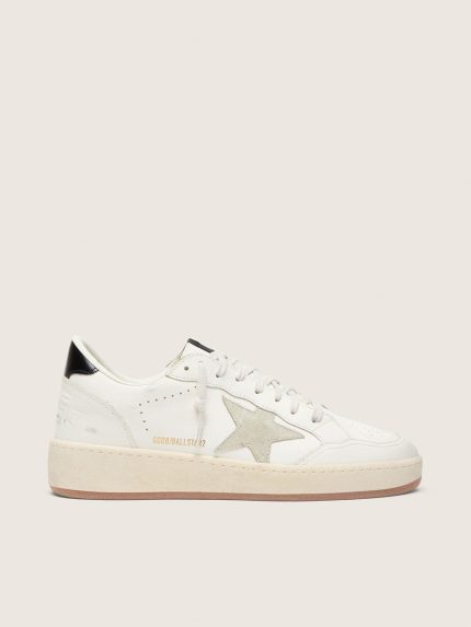 Women's Ball Star with ice-gray suede star and glossy black leather heel tab
