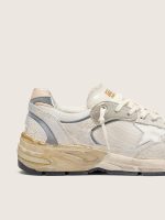 Men's Dad-Star in suede and mesh with white leather star and beige leather heel tab - Image 4