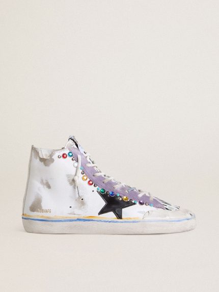 Women's Francy Penstar LAB with black leather star and multicolor studs