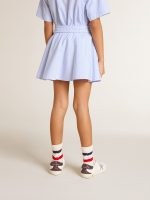 Girls' skirt with light blue stripes - Image 4