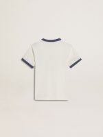 Boys' white T-shirt with blue print - Image 6