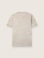 Men's T-shirt in gray melange jersey with vintage print - Image 2