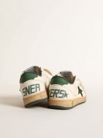 Young Ball Star in white leather with green suede star - Image 4