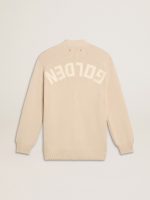 Women's beige cardigan with 'Golden' lettering on the back - Image 6