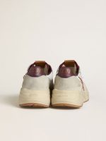 Men's Running Sole in nylon and suede with brown leather star and burgundy leather heel tab - Image 4