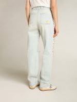 Women's bleached jeans with cabochon crystals - Image 4