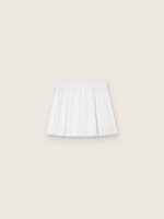 Pleated sports miniskirt in white
