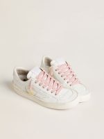 Pink cotton laces with contrasting gold logo - Image 3