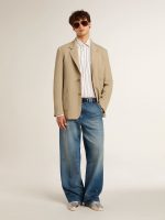 Men's denim chinos with distressed details - Image 3