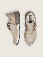 Women's Dad-Star in beige mesh and suede with silver leather star - Image 3