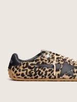 Women's Marathon Speed in beige and black leopard-print pony skin with black leather star - Image 5