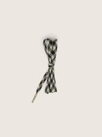 Cream and black checked laces