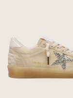 Women's Ball Star in pearl suede with silver glitter star - Image 5