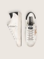 Women's Super-Star in nappa leather with gold glitter star and black glitter heel tab - Image 3